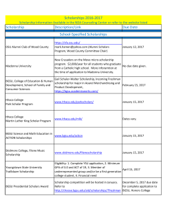 Scholarship Description/Link Due Date School