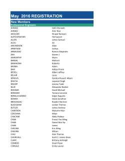 May 2016 REGISTRATION
