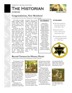 The Historian - Grove City College