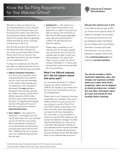Know the Tax Filing Requirements for Your Matured Giftrust&reg;