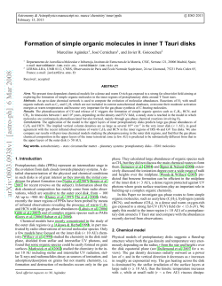 Formation of simple organic molecules in inner T Tauri disks
