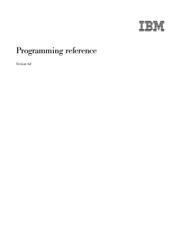 Programming reference