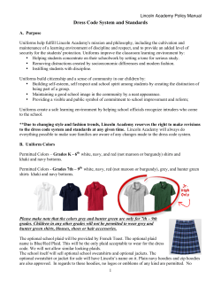 3016 Student Dress Code
