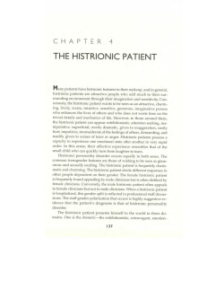 THE HISTRIONIC PATIENT