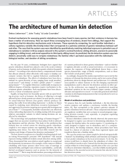 The architecture of human kin detection