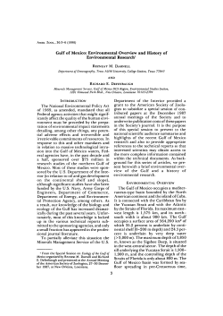 Gulf of Mexico: Environmental Overview and History of