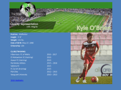 Position: Midfielder Height: 5` 8&rdquo; Weight: 155 lbs. Date of Birth: May