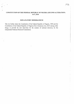Constitution of the Federal Republic of Nigeria (Second