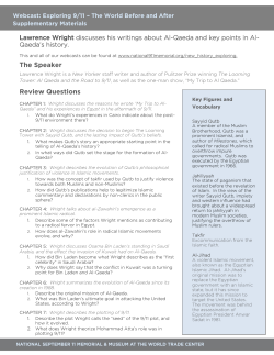 Lawrence Wright Webcast and Discussion Guide