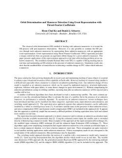 Orbit Determination and Maneuver Detection Using Event