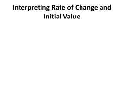 Interpreting Rate of Change and Initial Value