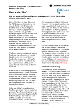 Lisa case study - Skills for Care