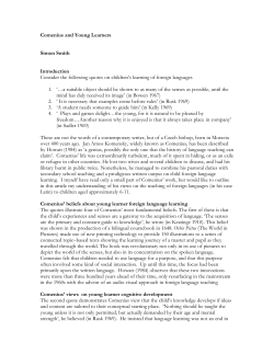 Comenius and Young Learners - Sue Leather Associates Online