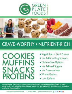 Nutrition Facts - Green Plate Foods