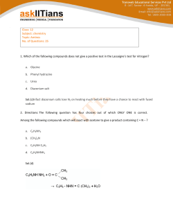Class: 12 Subject: chemistry Topic: Amines No. of