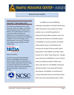 Alcohol Provider Liability