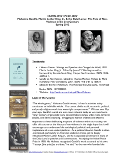 HUMN 425V / PLSC 400V Mahatma Gandhi, Martin Luther King, Jr