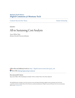 All-in Sustaining Cost Analysis - Digital Commons @ Montana Tech