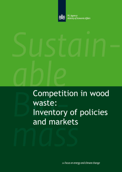 Competition in wood waste: Inventory of policies and markets