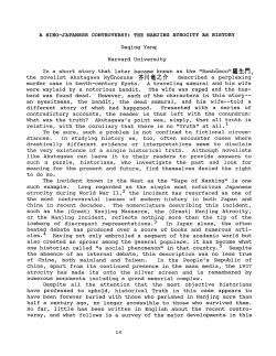 The Nanjing Atrocity as History - Sino