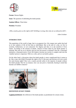 2. The question of abolishing the death penalty