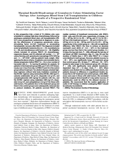 Marginal Benefit/Disadvantage of Granulocyte