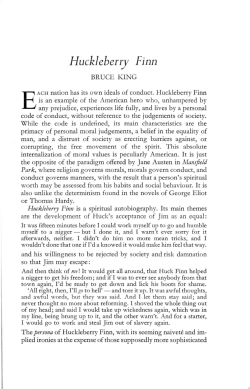 Huckleberry Finn - University of Calgary Journal Hosting