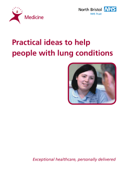 Practical ideas to help people with lung conditions