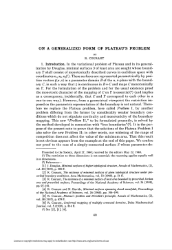 on a generalized form of plateau`s problem