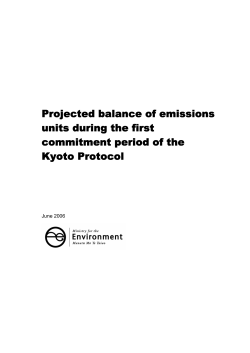 Projected balance of emission units during the first commitment