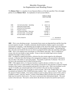 Association Financial Statement Primer
