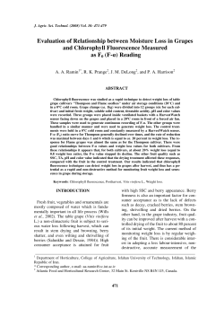 Evaluation of Relationship between Moisture Loss in Grapes and