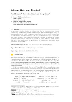 Leftmost Outermost Revisited
