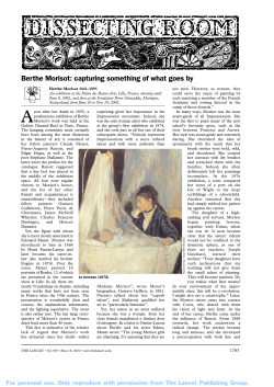 Berthe Morisot: capturing something of what goes by