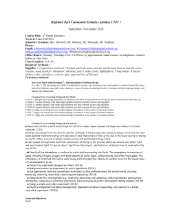 6th Grade Scimatics Syllabus - highland park community school