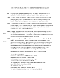 dme supplier standards for georgia medicaid enrollment