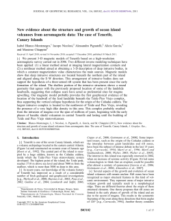 New evidence about the structure and growth of ocean island