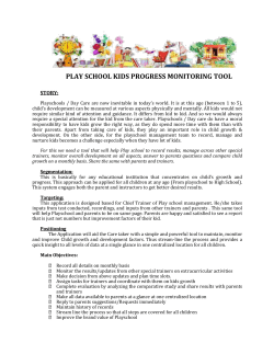 PLAY SCHOOL KIDS PROGRESS MONITORING TOOL