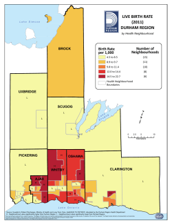 Live Birth Rate - Region of Durham