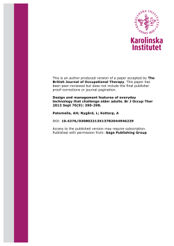 Title: Design and management features of everyday technology that