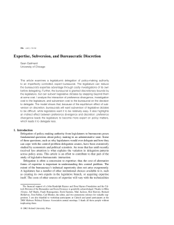 Expertise, Subversion, and Bureaucratic Discretion
