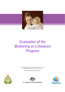 Evaluation of the Mothering at a Distance Program