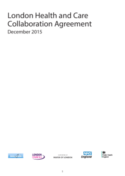 London Health and Care Collaboration Agreement