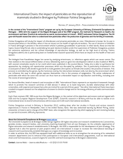 International Chairs: the impact of pesticides on the reproduction of