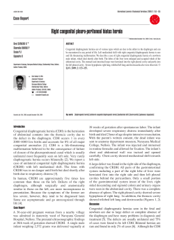 Right congenital pleuro-peritoneal hiatus hernia