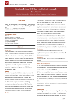 Rasch analysis on OSCE data : An illustrative