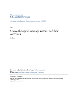 Seven Aboriginal marriage systems and their correlates