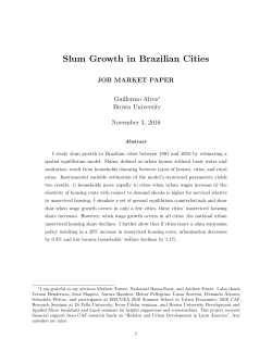 Slum Growth in Brazilian Cities