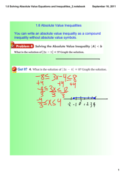 1.6 Solving Absolute Value Equations and Inequalities_2.notebook
