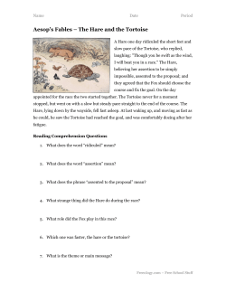 Aesop`s Fables - Reading Comprehension
